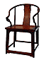 Horseshoe-back armchair